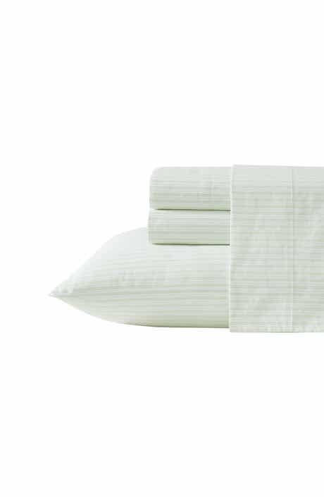 Laura Ashley Bedford Stripe 200 Thread Count Cotton Sheet Set