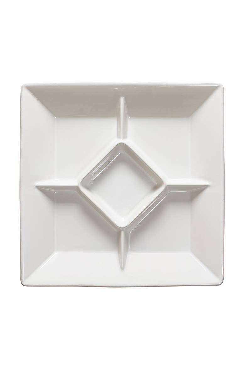 Cook & Host Sq. appetizer tray, Main, color, White