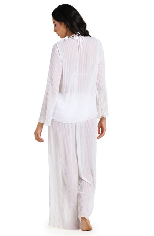 La Blanca Sunbeams Pleat Cover-up Pants In White