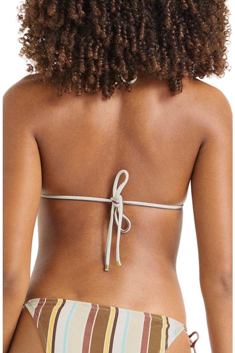 Gia Triangle Bikini Top, Alternate, color, SAND DUNES STRIPE