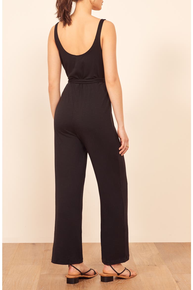 June Sleeveless Jumpsuit, Alternate, color, BLACK