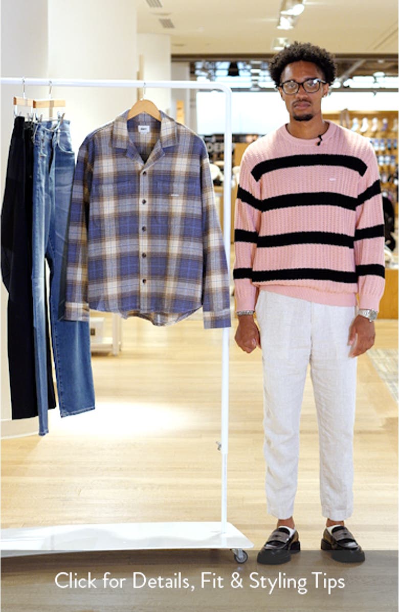 Laurel Plaid Long Sleeve Heavyweight Cotton Camp Shirt, sales video thumbnail