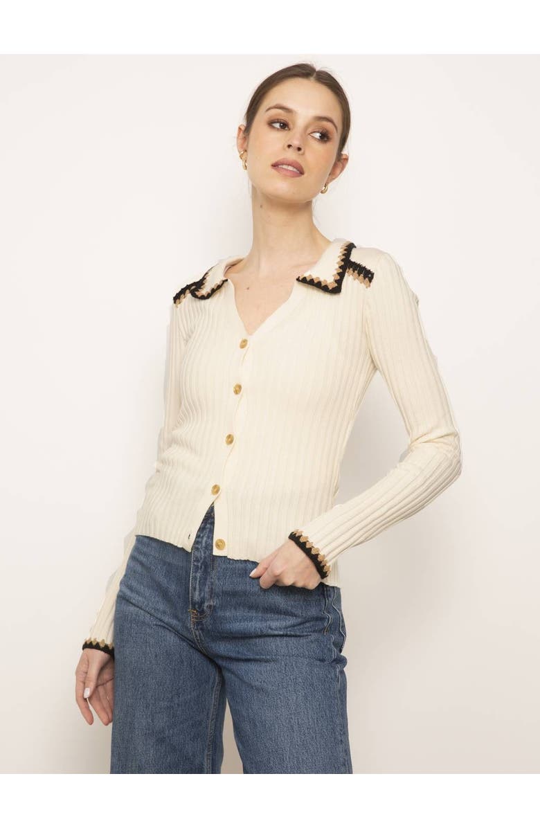 Central Park West Jules Crochet Edge Polo, Main, color,