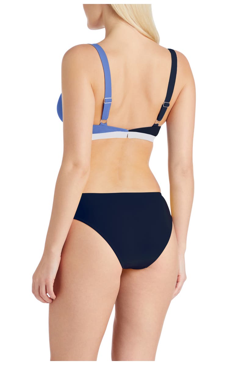 VALIMARE Carmel Color block Bikini Top, Alternate, color, Navy Blue