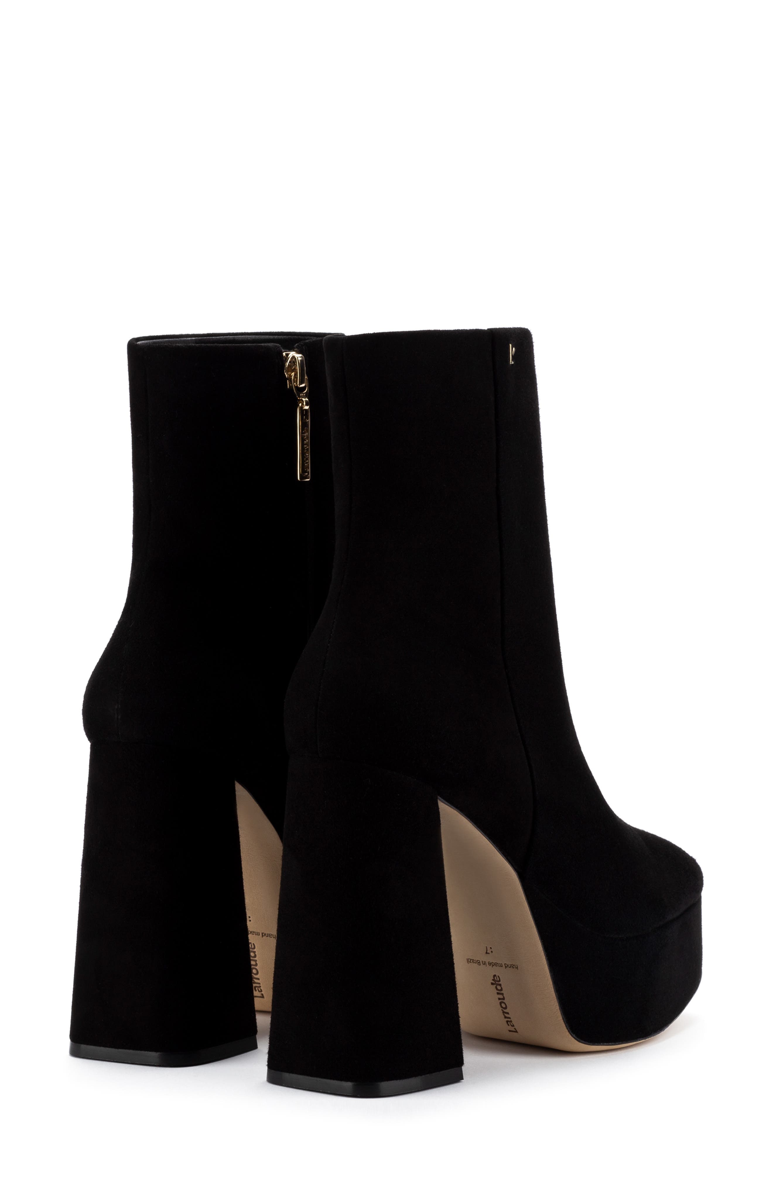 Dolly Boot In Black Suede, Alternate, color, BLACK