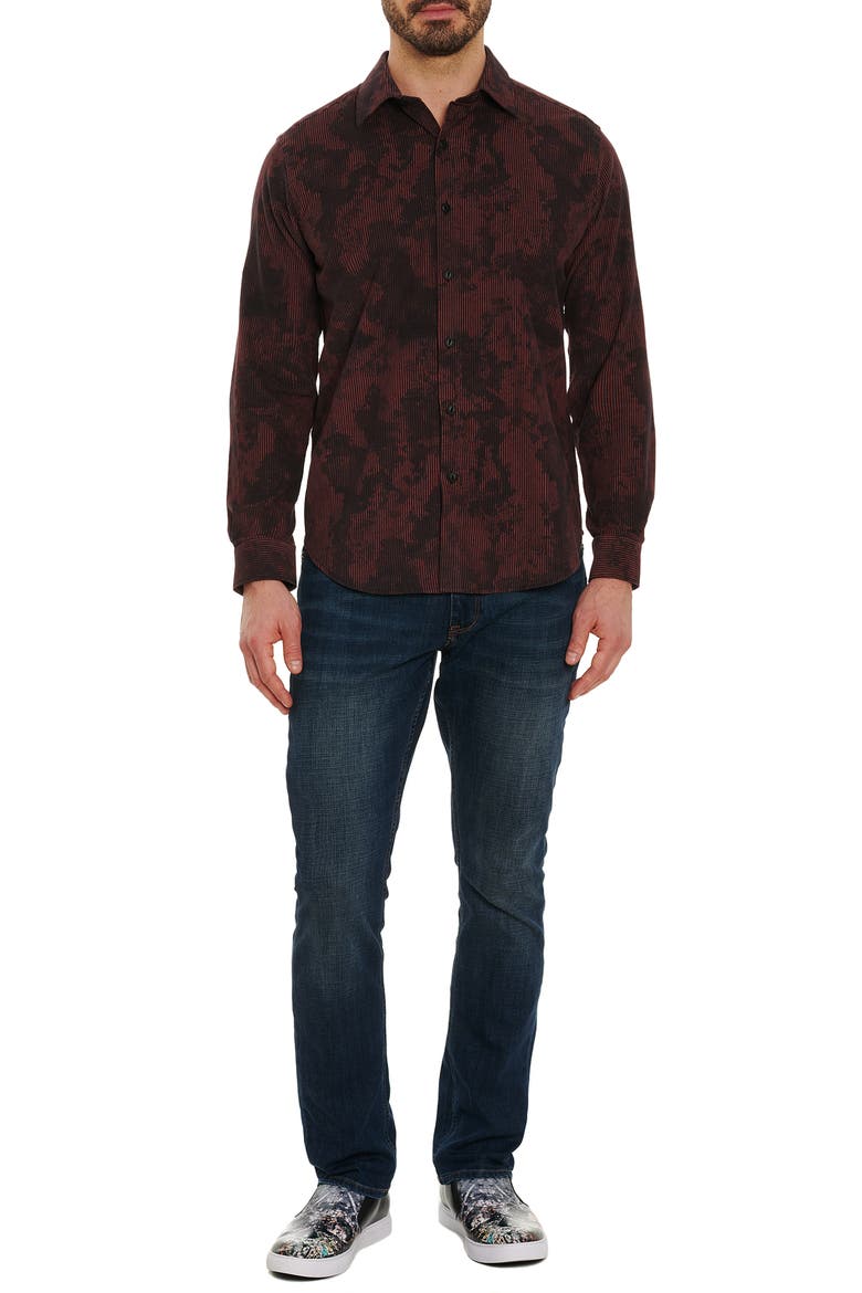 Nara Park Cotton Corduroy Button-Up Shirt, Alternate, color, RED