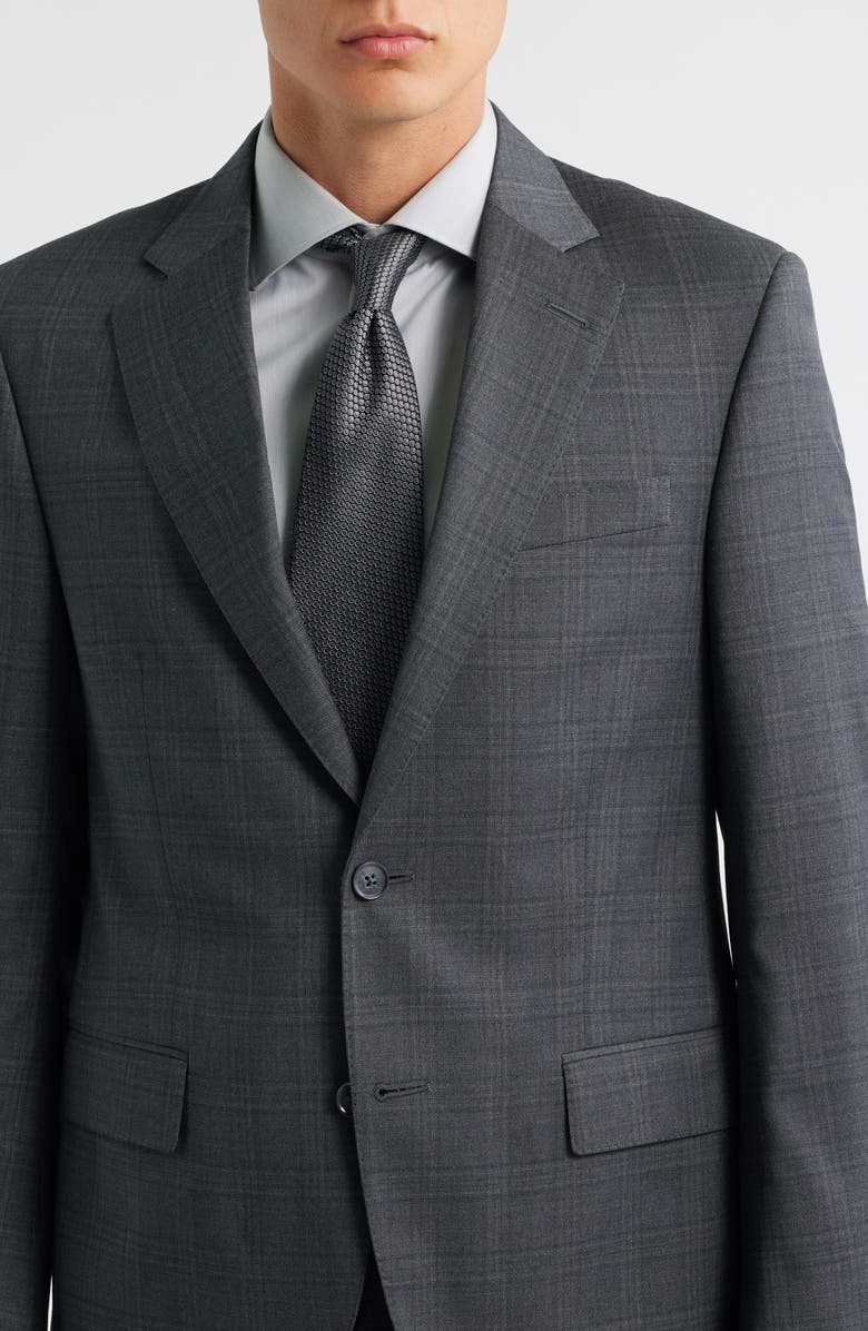 Peter Millar Flynn Classic Fit Plaid Wool Suit, Alternate, color, Grey