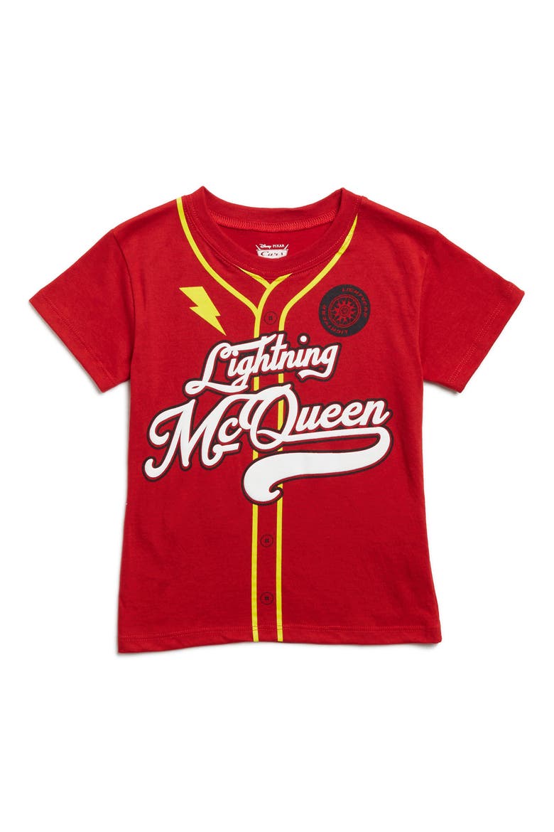 Kids' Cars Varsity Baseball Jersey, Main, color, RED
