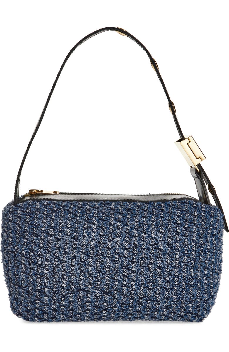 Sacai New Pochette Tweed Handbag, Main, color, Indigo