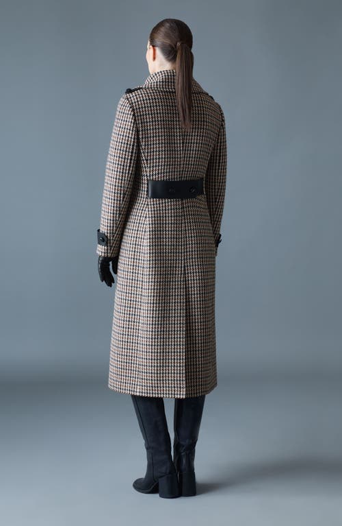 Mackage Elodie Houndstooth Double Breasted Coat In Multi