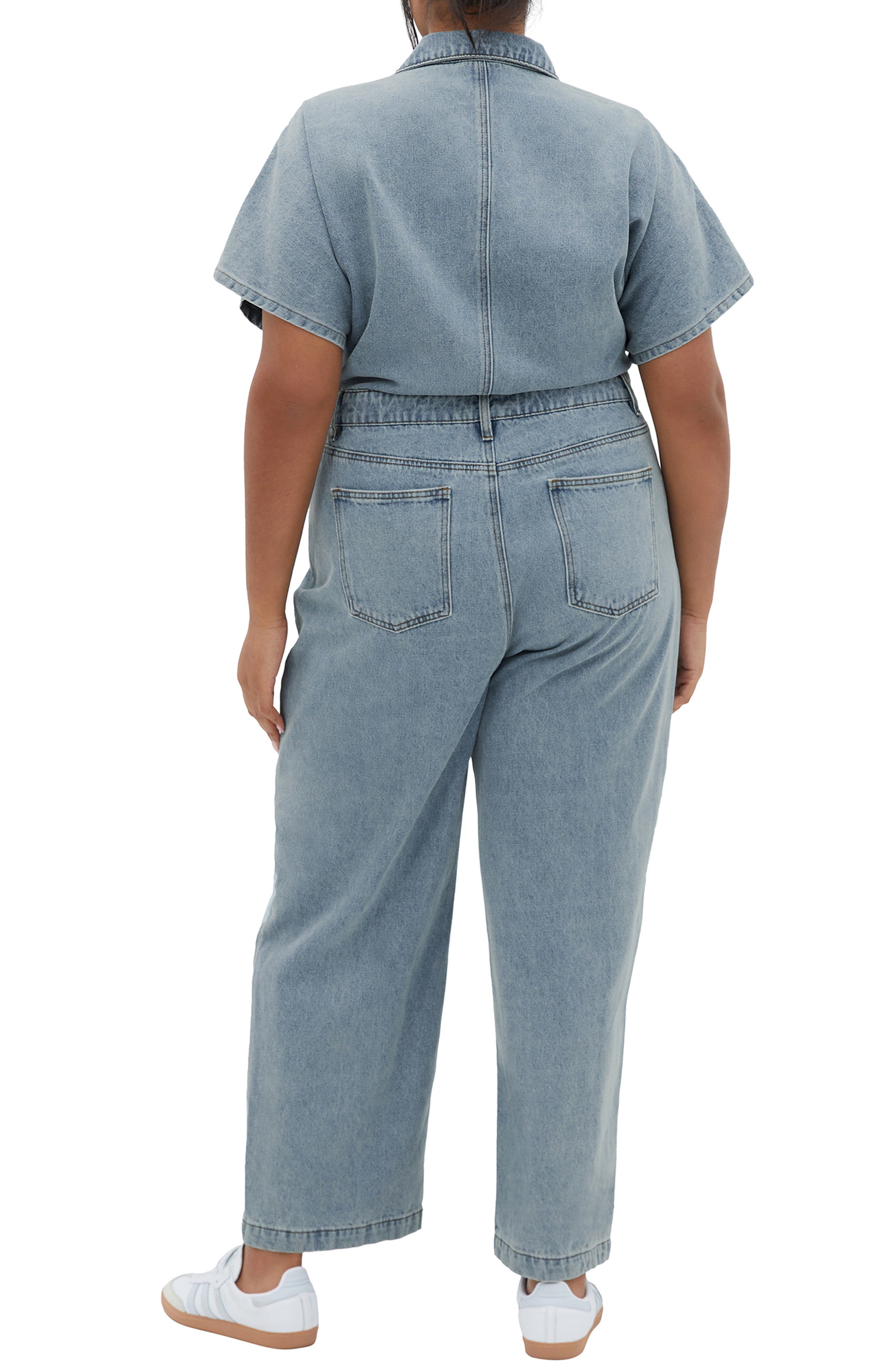 City Chic Karsyn Denim Boiler Suit (Women) | Nordstromrack