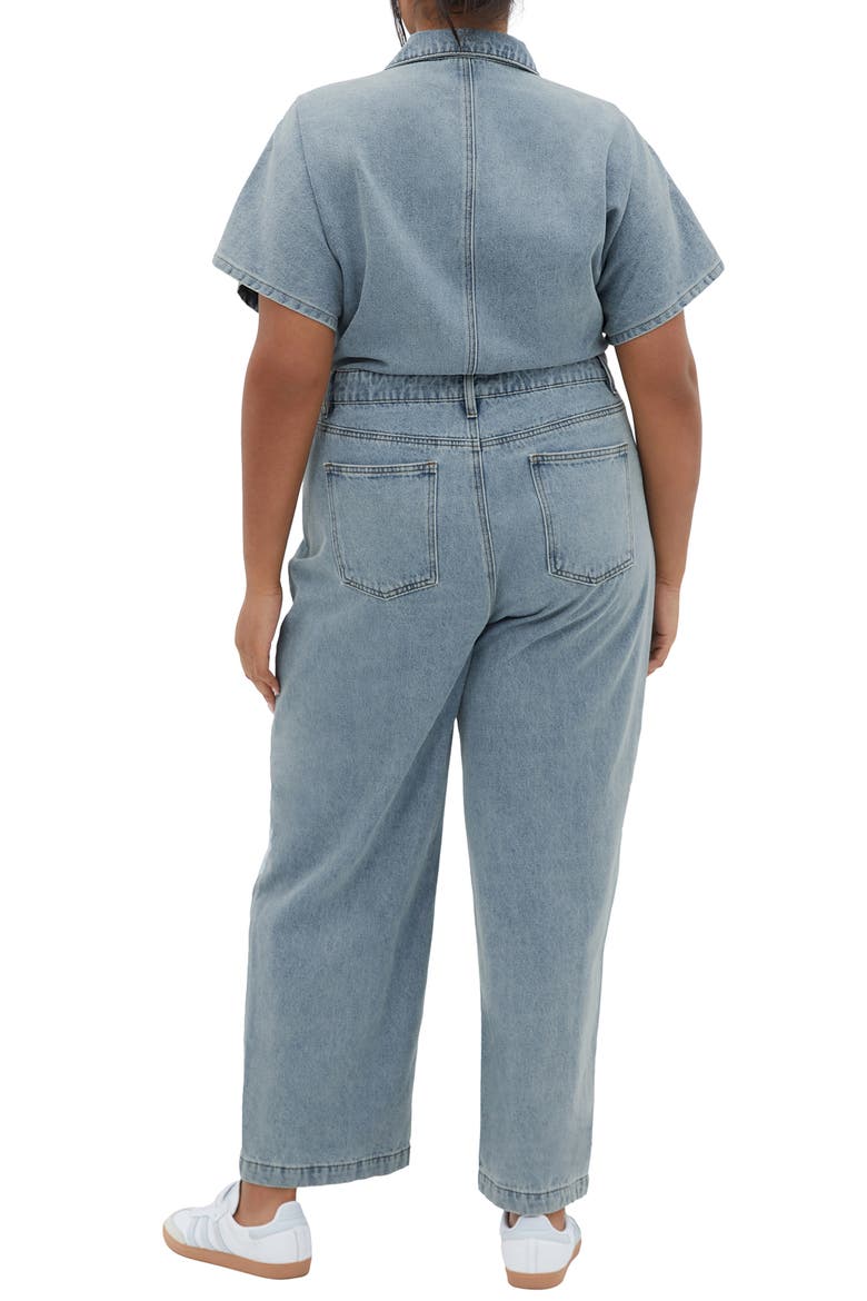 Karsyn Denim Boiler Suit, Alternate, color, LIGHT DENIM