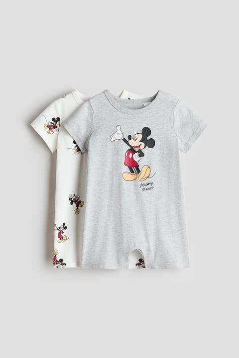 2-pack Printed Cotton Sleepsuits