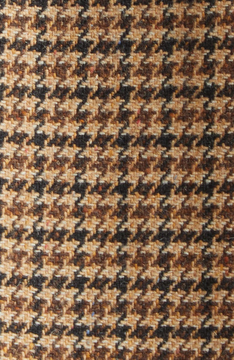 Saint Laurent Houndstooth Bomber Jacket, Alternate, color, Beige/ Marron/ Noir