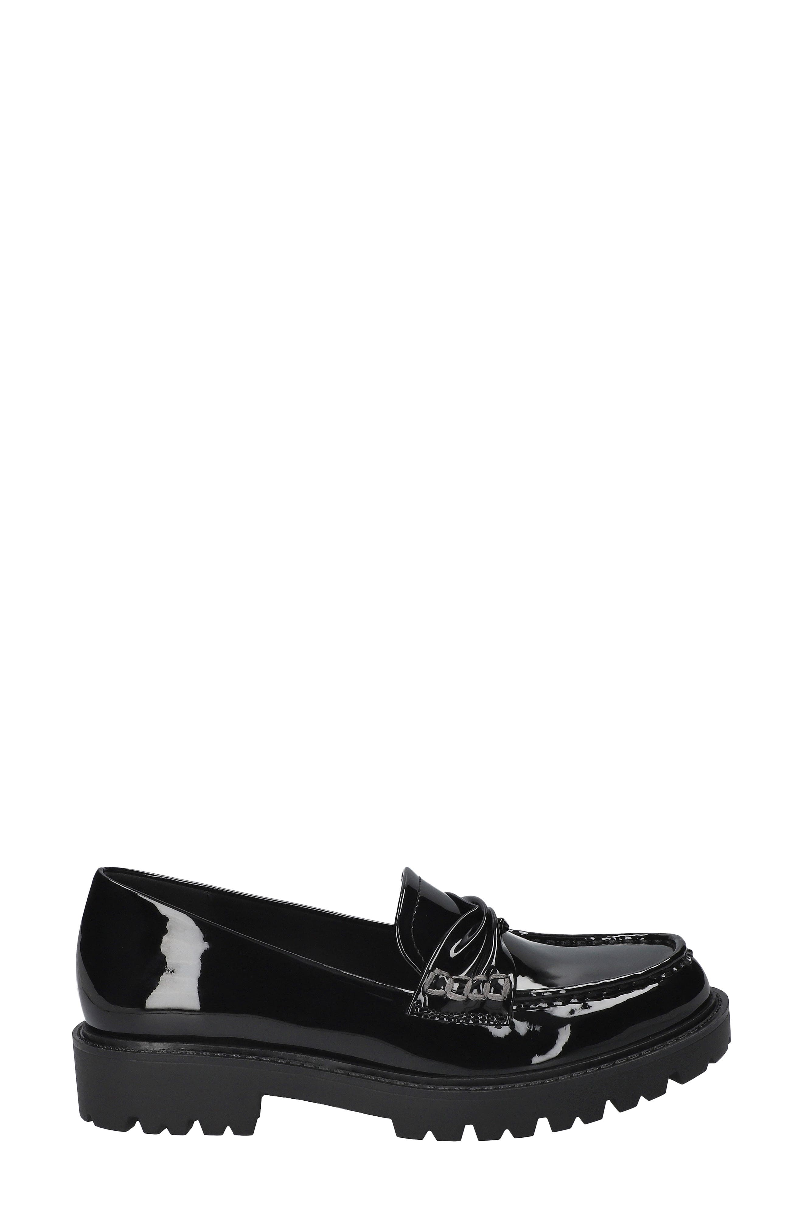Avalon Lug Sole Loafer, Alternate, color, BLACK PATENT