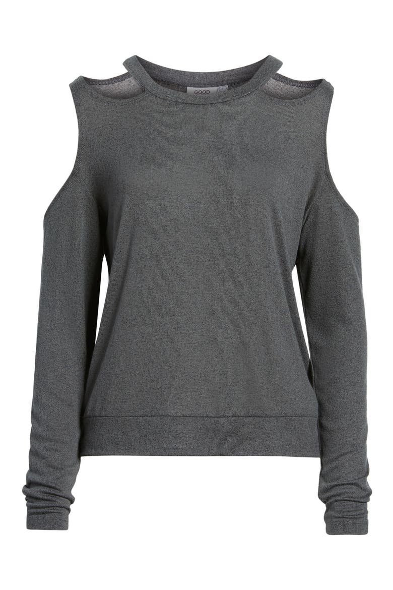 Cold Shoulder Tee, Alternate, color, CHARCOAL001