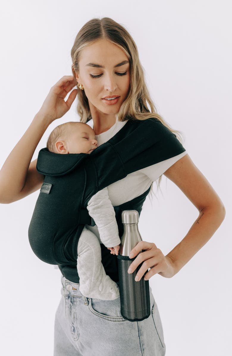 Tushbaby Pearl Newborn Wrap Carrier, Alternate, color, Black