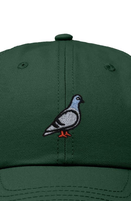 Dalix Pigeon Embroidered Everyday Hat In Dark Green