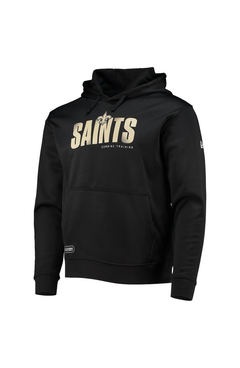 New Era Men's New Era Black New Orleans Saints Combine Authentic Hard Hash Pullover Hoodie, Alternate, color, 