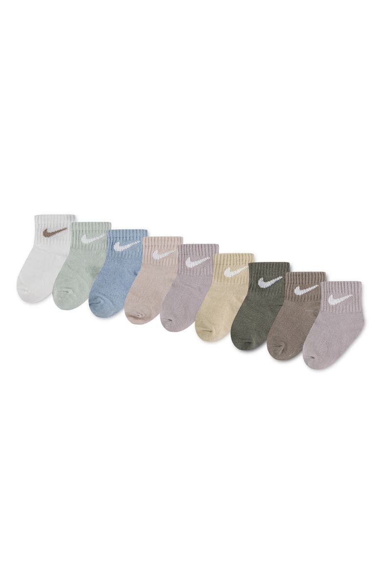 Nike 9-Pack Lightweight Ankle Socks, Main, color, Sail