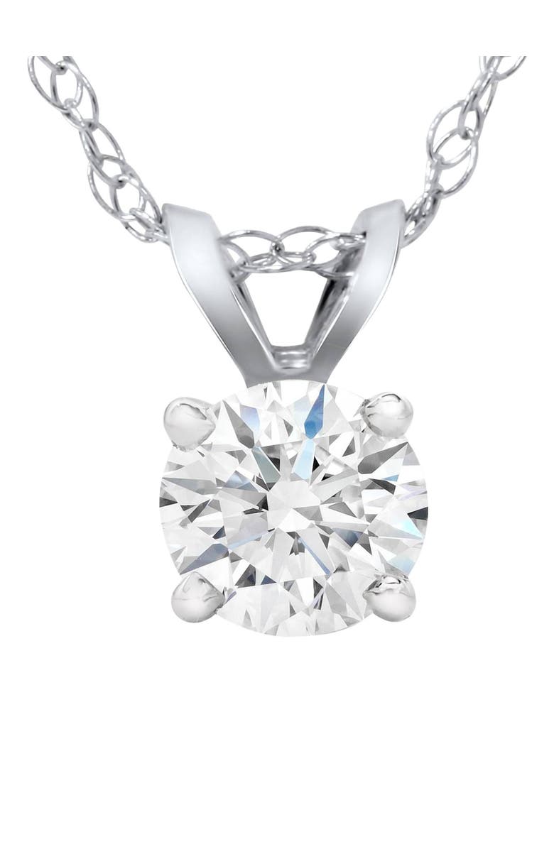 Bliss Diamond 5/8ct Lab Grown Diamond Round Solitaire Pendant 14K Gold, Main, color, 
