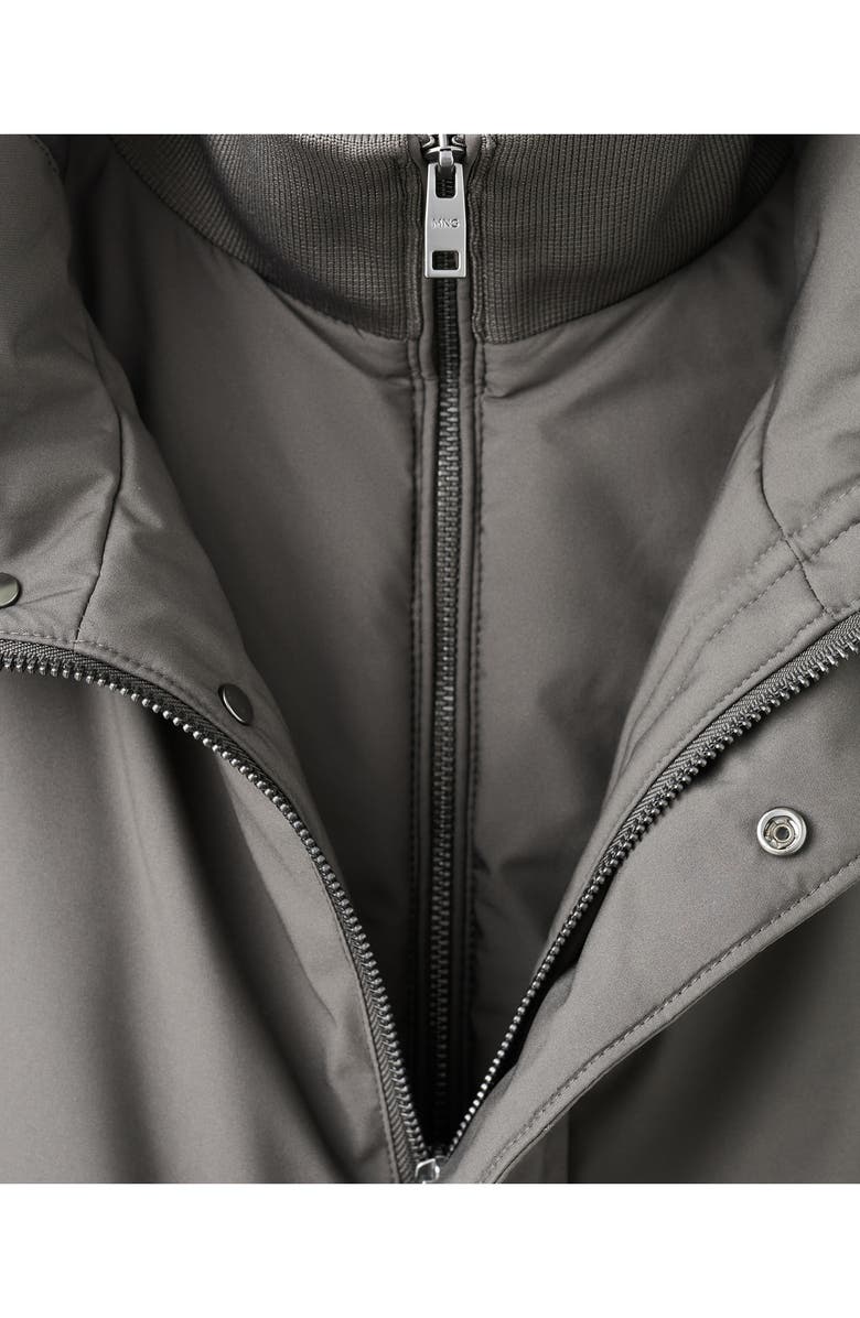 MANGO Water Repellent Insulated 3-in-1 Coat, Alternate, color, Grey