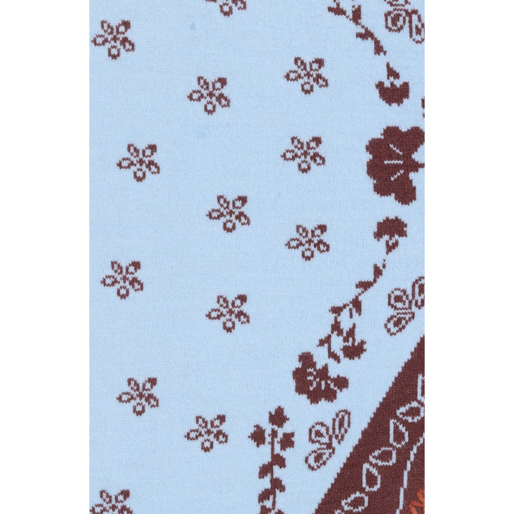 Bcbg Whipstitch Bandana Triangle Scarf In Light Blue