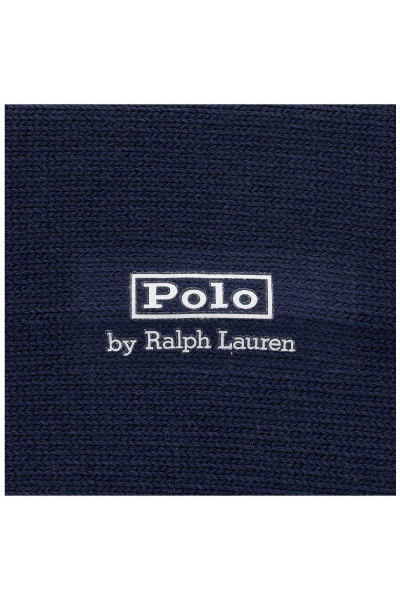 Embroidered Polo Bear Crew Socks, Alternate, color, NAVY