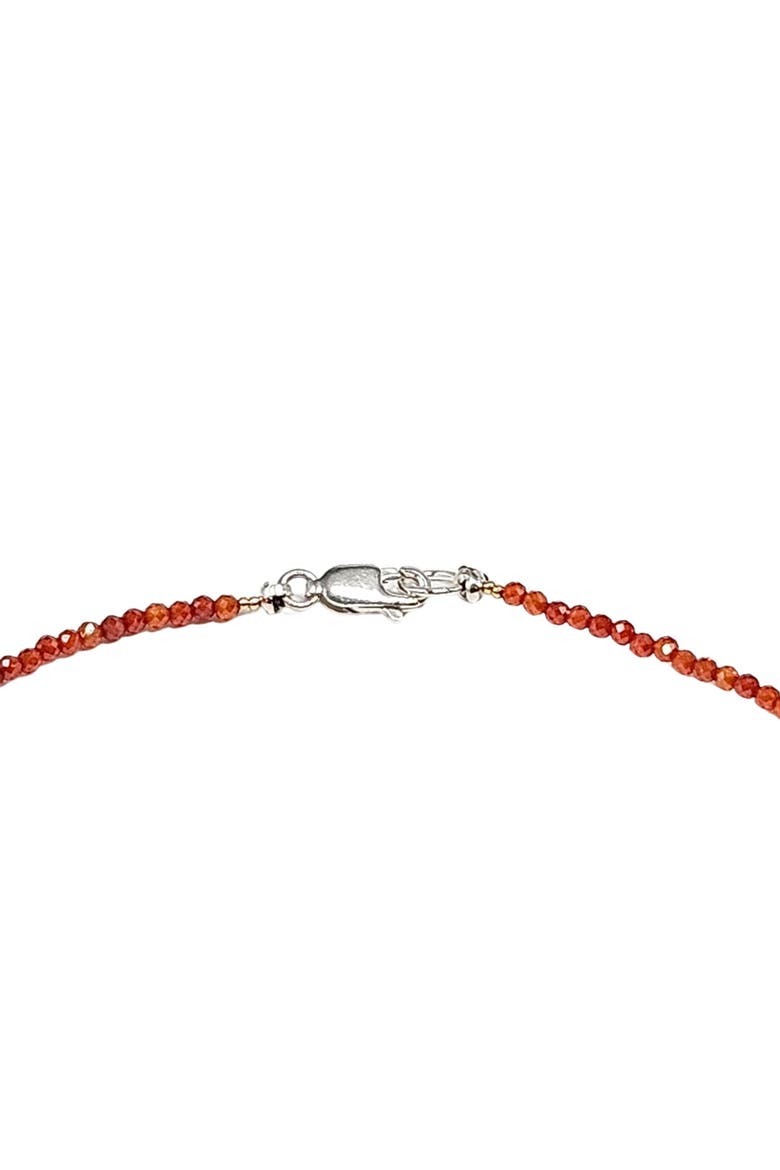 Orange Moissanite Star Necklace, Alternate, color, orange