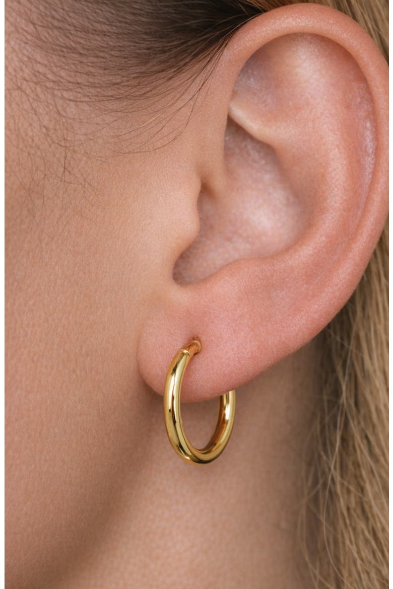 Small Hoop Earrings, Alternate, color, GOLD
