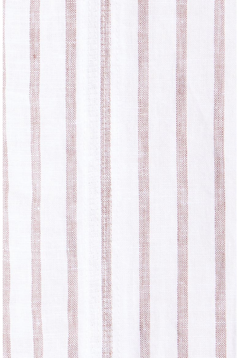 Getaway Stripe Linen Minidress Cover-Up, Alternate, color, CLASSIC STRIPE STORMY COCONUT