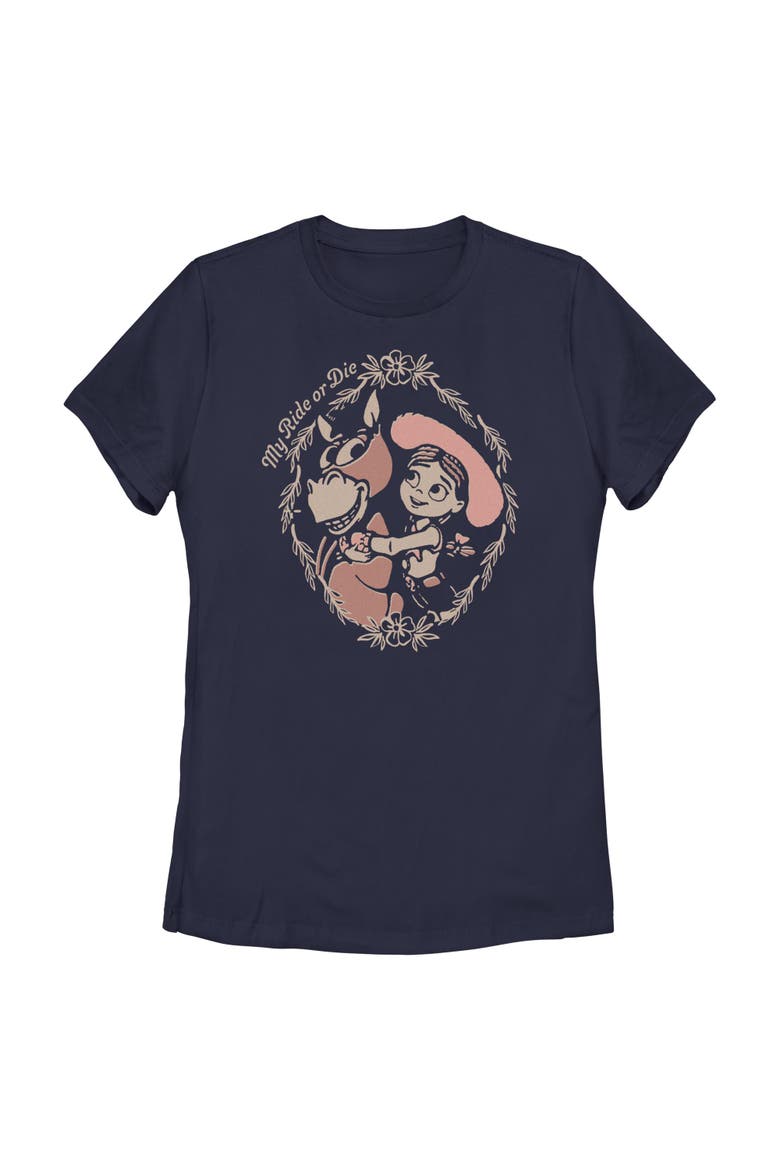 Women's Toy Story 5 Jessie And Horse My Ride  Graphic T-Shirt, Main, color, Navy Blue