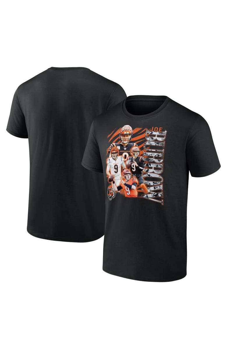 FANATICS Men's Fanatics Joe Burrow Black Cincinnati Bengals Notorious Player Graphic T-Shirt, Main, color, Black