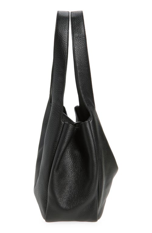 Saint Laurent Le 5 À 7 Bea Leather Tote In Black