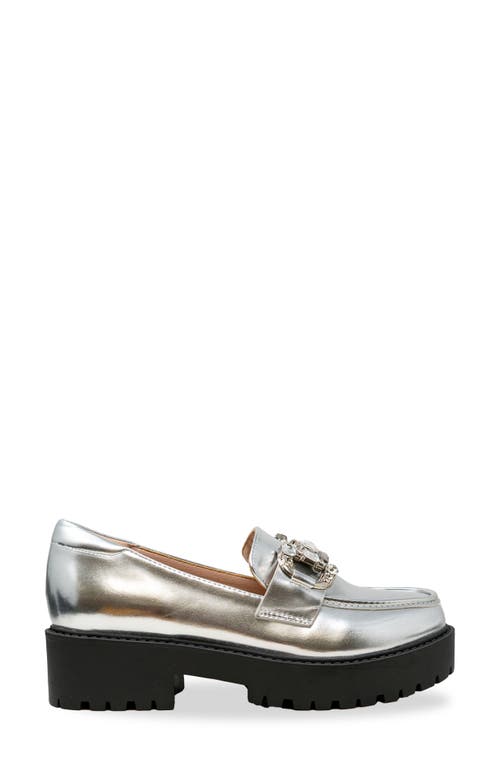 CHASE & CHLOE CHASE AND CHLOE RHINESTONE BIT PLATFORM LOAFER 