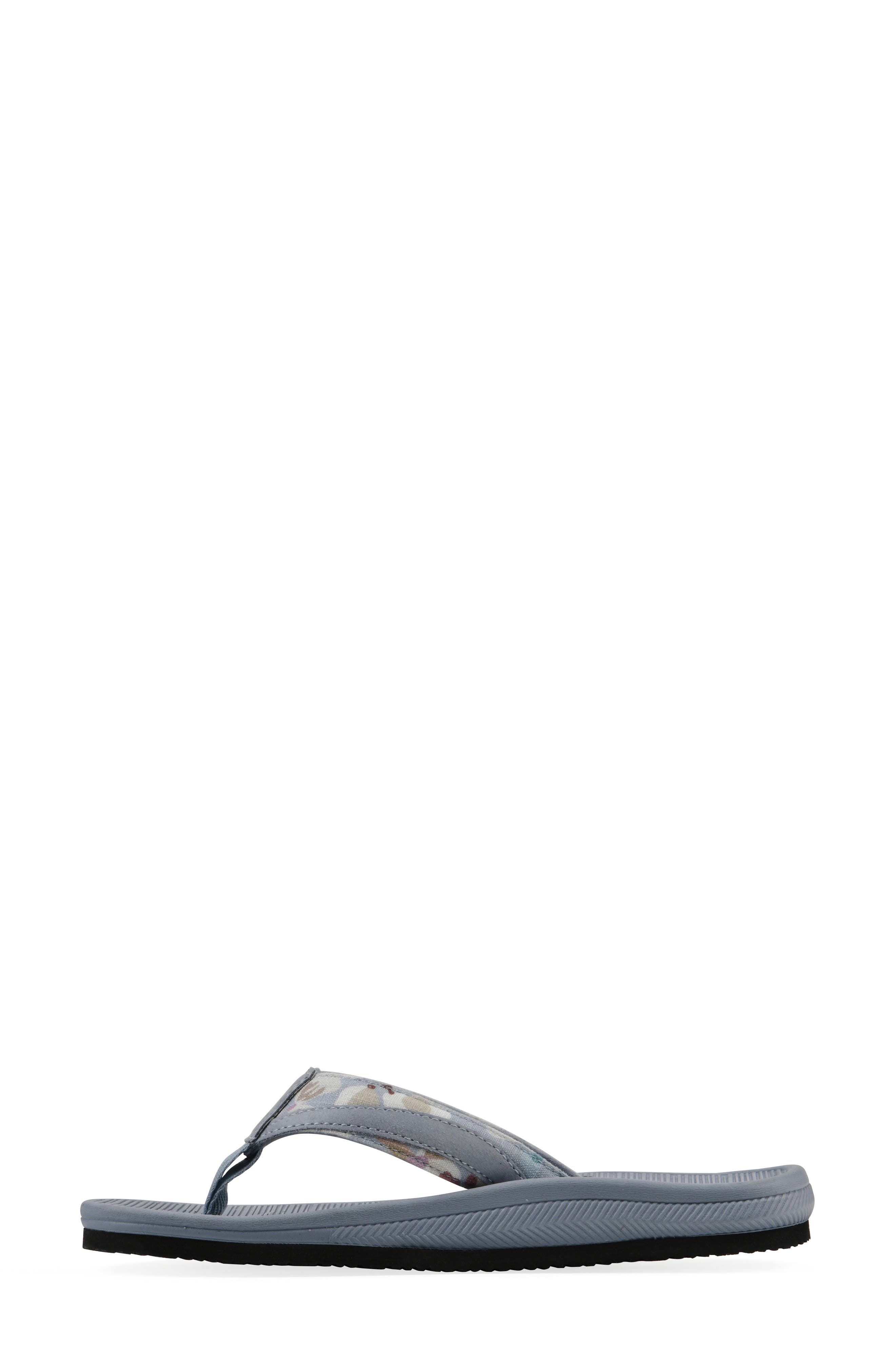 Bays Flip Flop Sandal, Alternate, color, LIGHT BLUE FLORAL PRINT