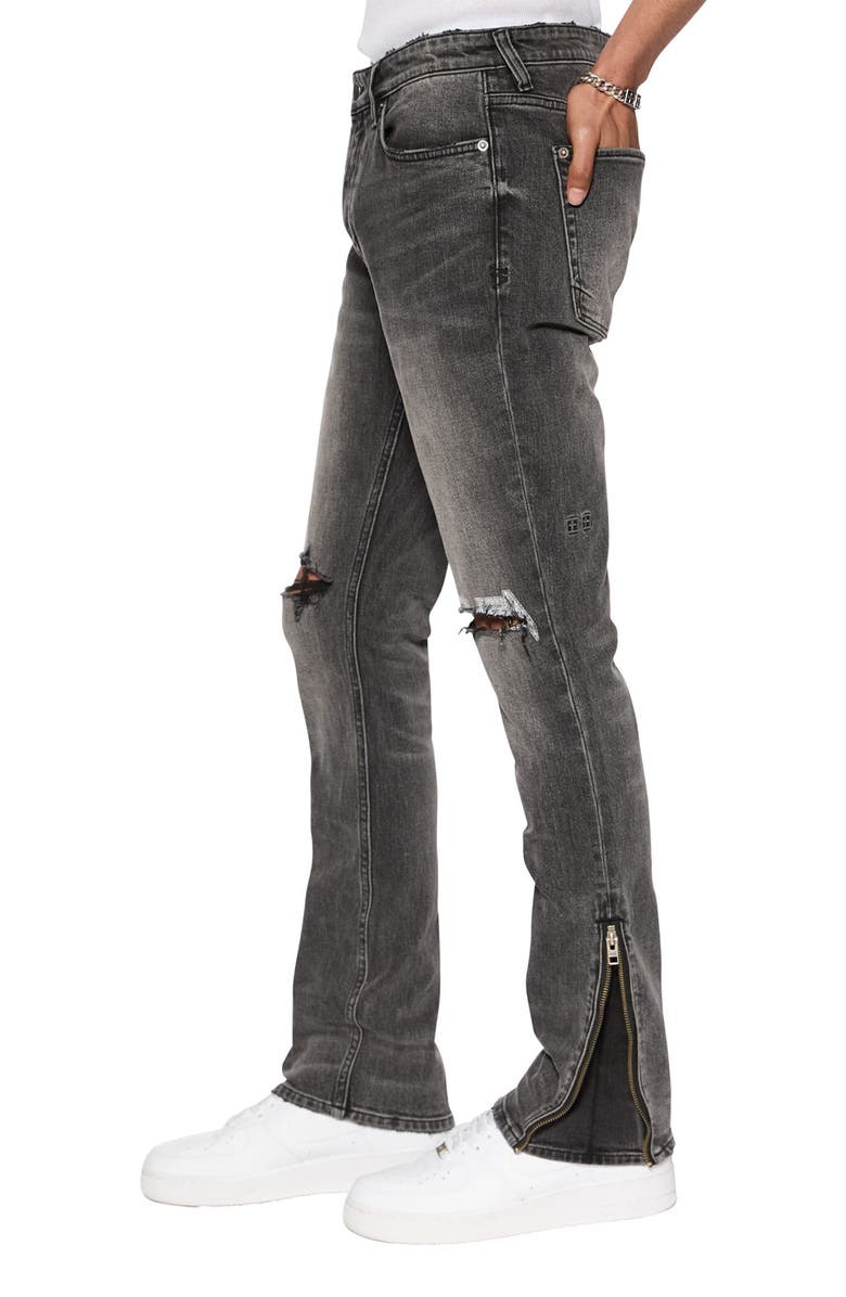 Ksubi Van Winkle Electric Chamber Ripped Zip Hem Skinny Jeans, Alternate, color,
