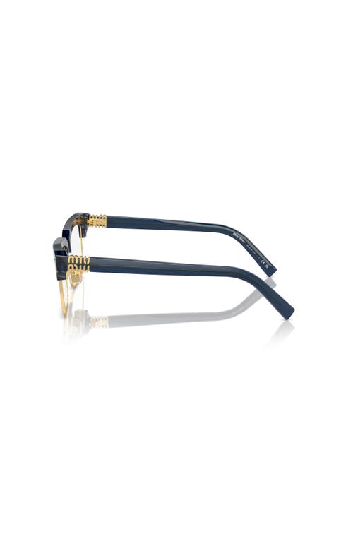 Miu Miu 54mm Rectangle Optical Glasses In Blue