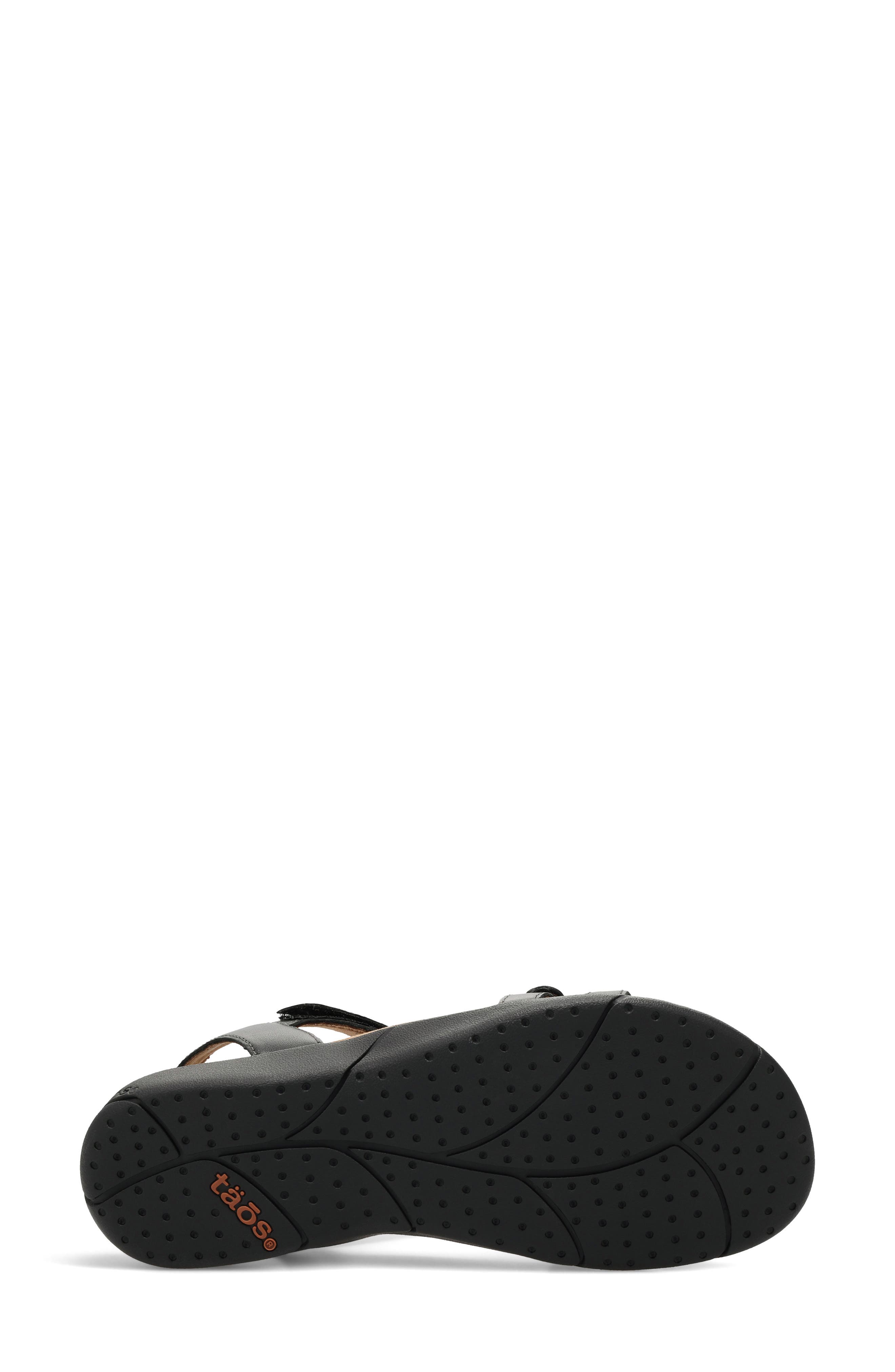 Taos Trophy 2 Sandal, Alternate, color, Black Leather