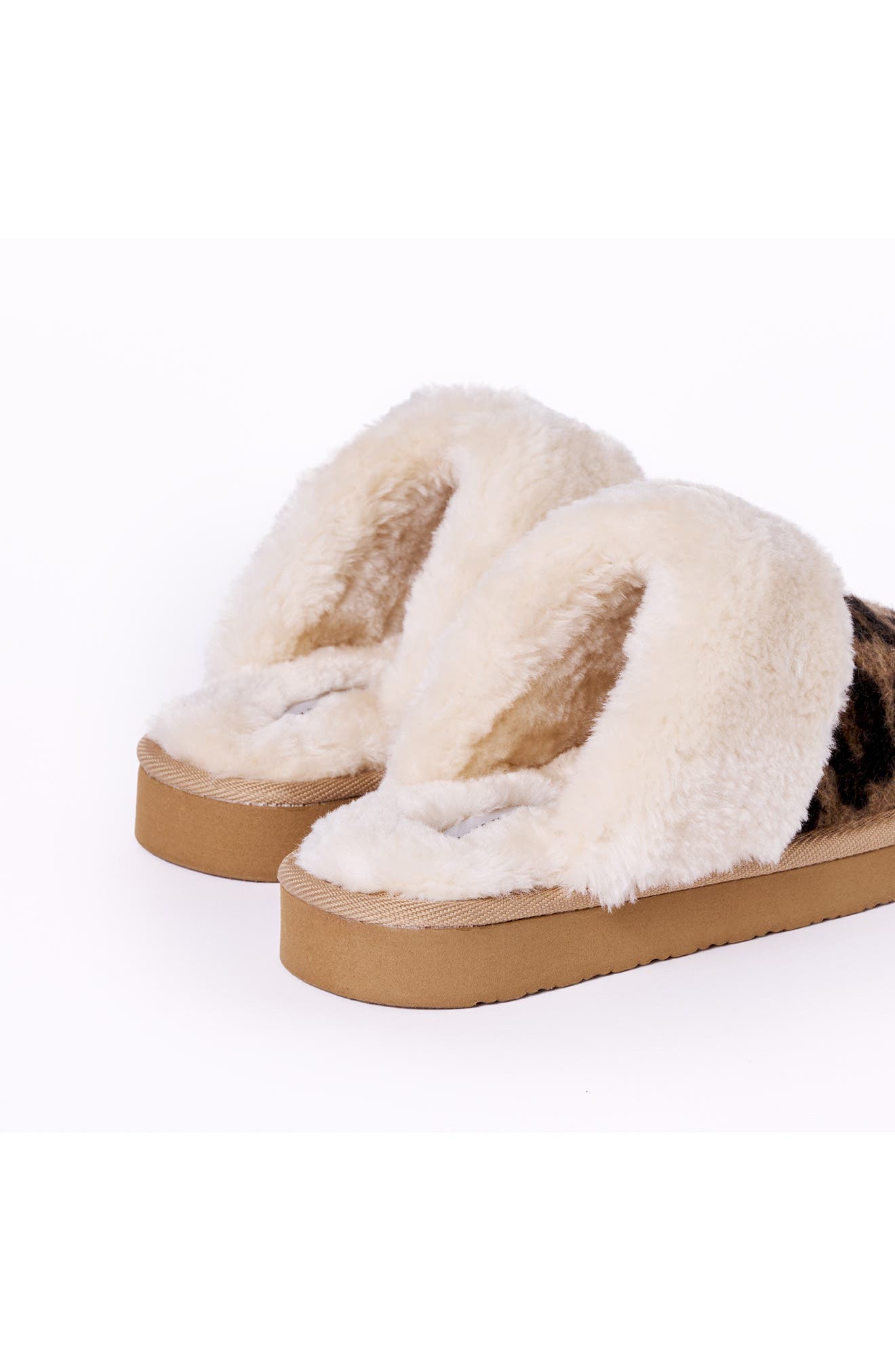 Chesney Mule Slipper, Alternate, color, BROWN FUZZY LEOPARD
