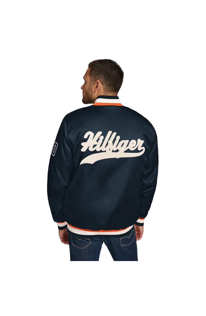 Tommy Hilfiger Men's Tommy Hilfiger Navy Chicago Bears Dante Full-Snap Satin Jacket, Alternate, color, Navy