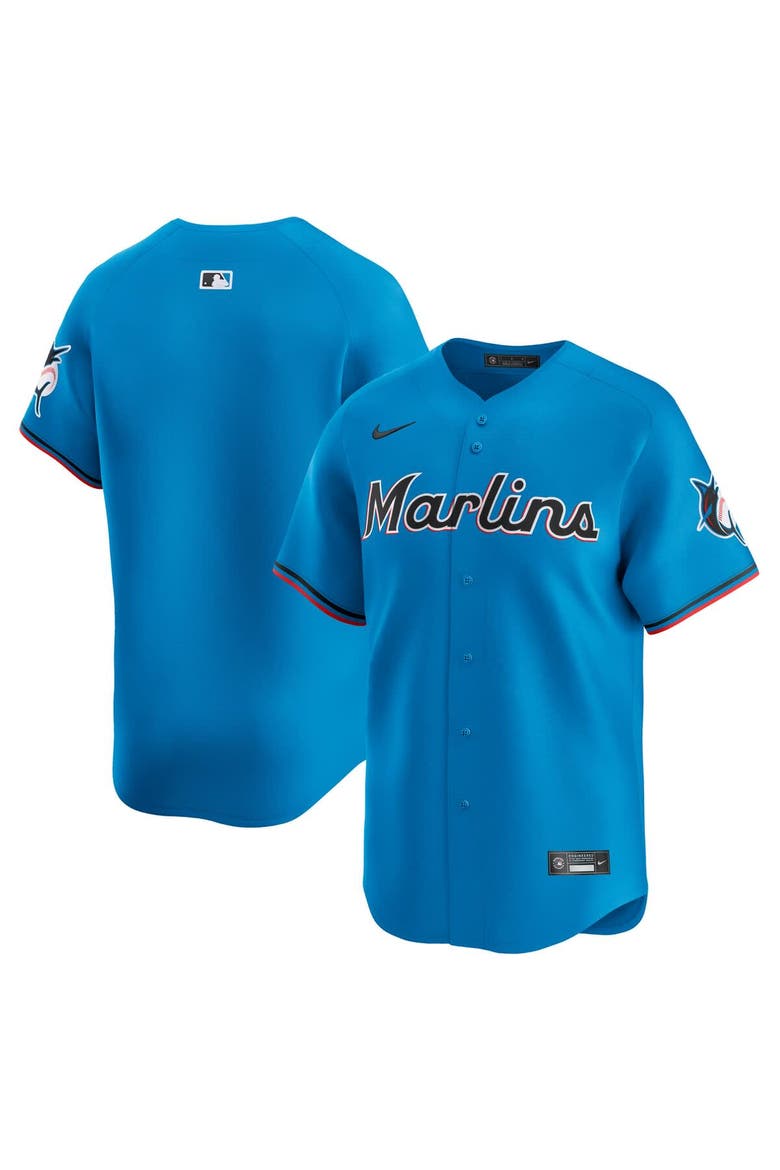 Men's Nike Blue Miami Marlins Limited Jersey, Main, color, Blue