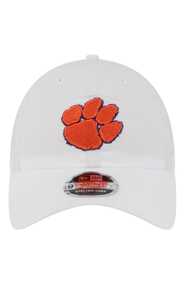 New Era Men's New Era White Clemson Tigers Active Ripstop 9TWENTY Adjustable Hat, Alternate, color, White