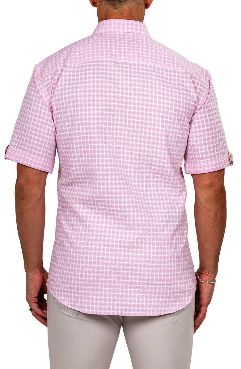 Maceoo Galileo Marthy Short Sleeve Button-Up Shirt, Alternate, color, Pink