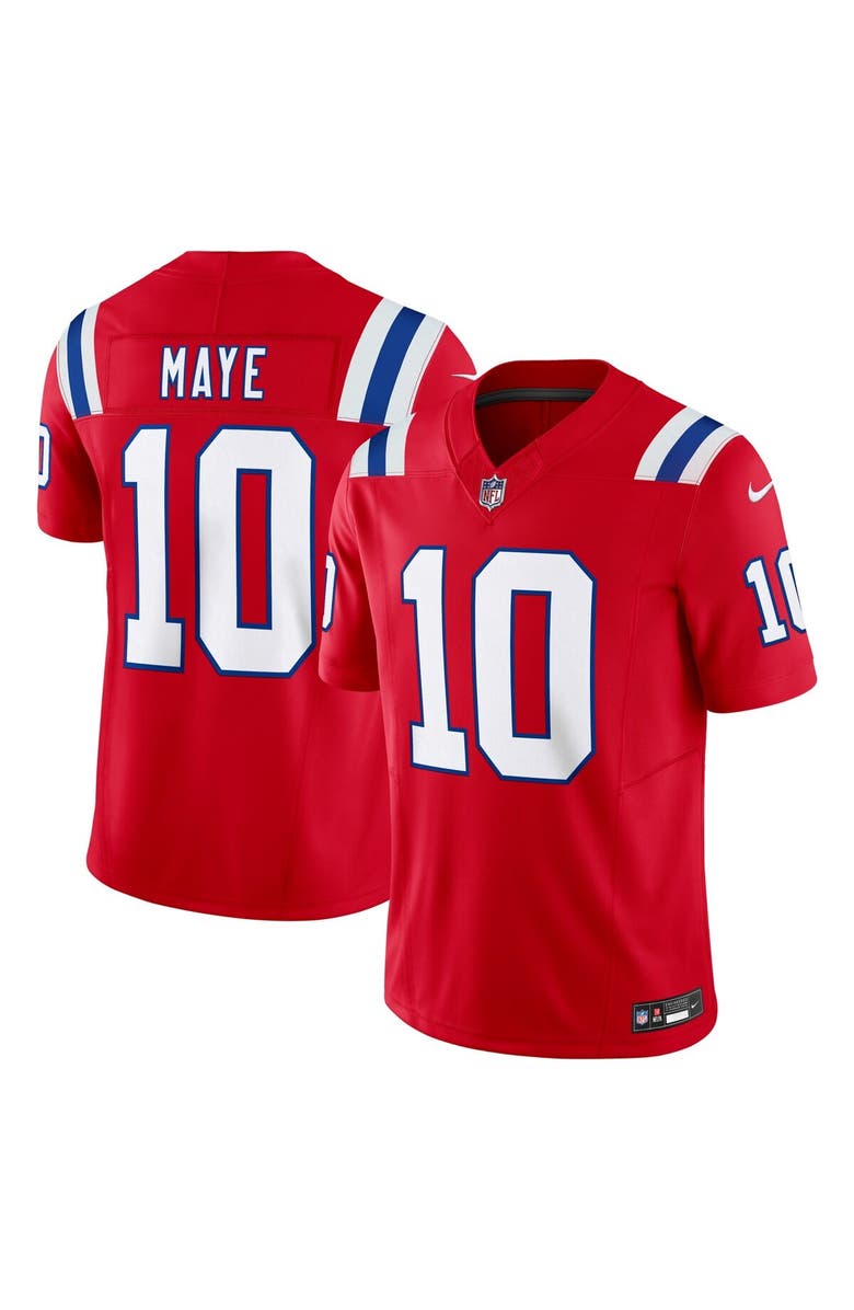 Nike Men's Nike Drake Maye Red New England Patriots Alternate  Vapor F.U.S.E. Limited Jersey, Main, color, 
