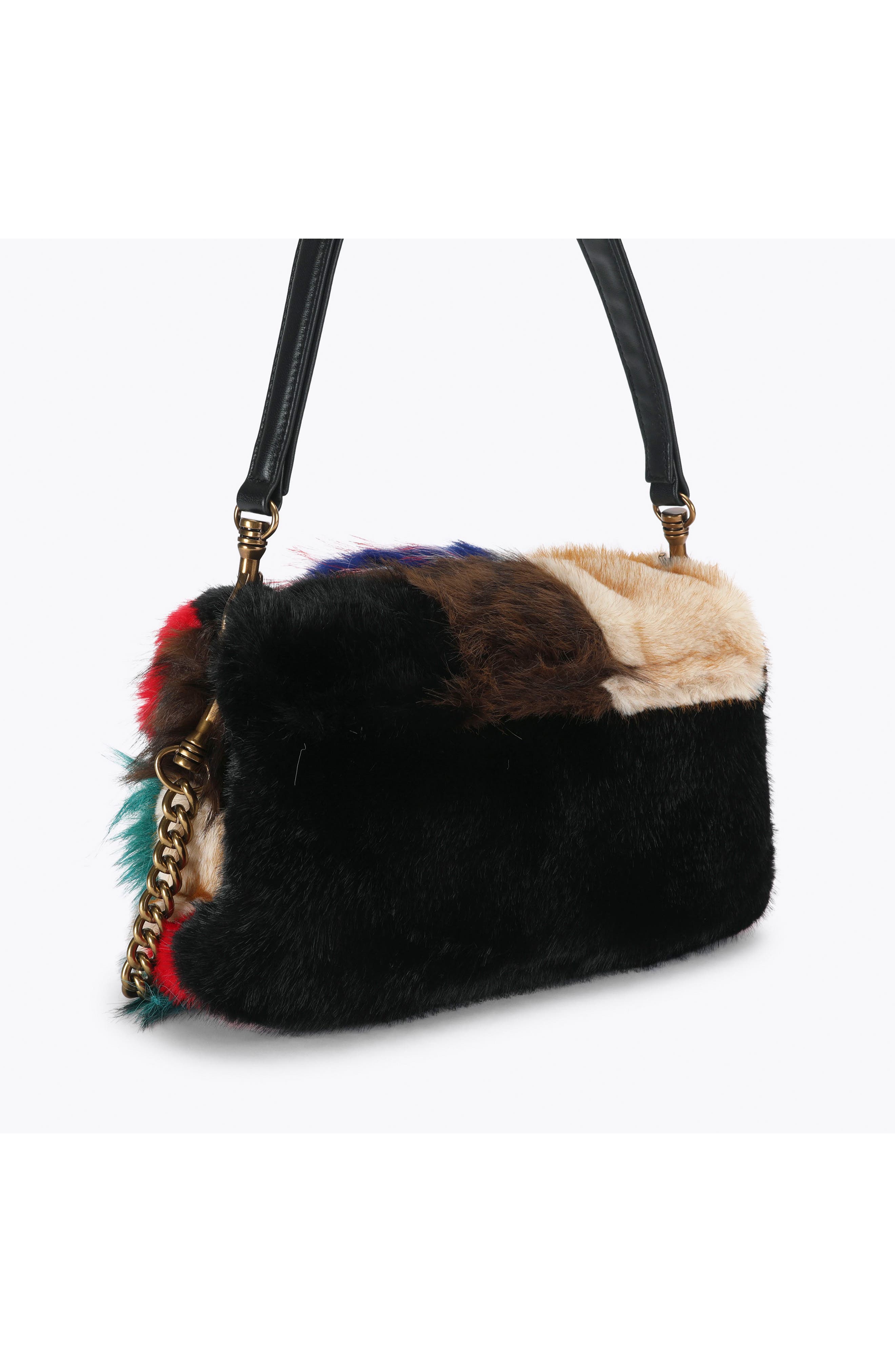 Celia Faux Fur Shoulder Bag, Alternate, color, OPEN MISCELLANEOUS