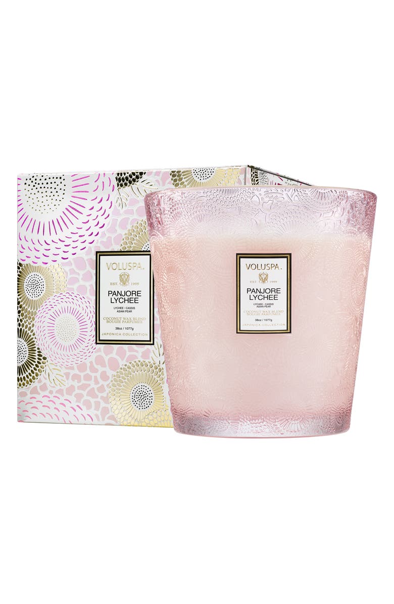 Voluspa Panjore Lychee Three-Wick Hearth Candle, Alternate, color,