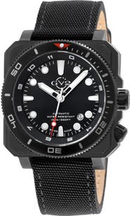 GV2 XO Submarine Canvas Strap Watch, 44mm