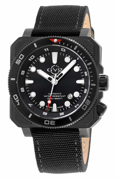 GV2 XO Submarine Canvas Strap Watch, 44mm
