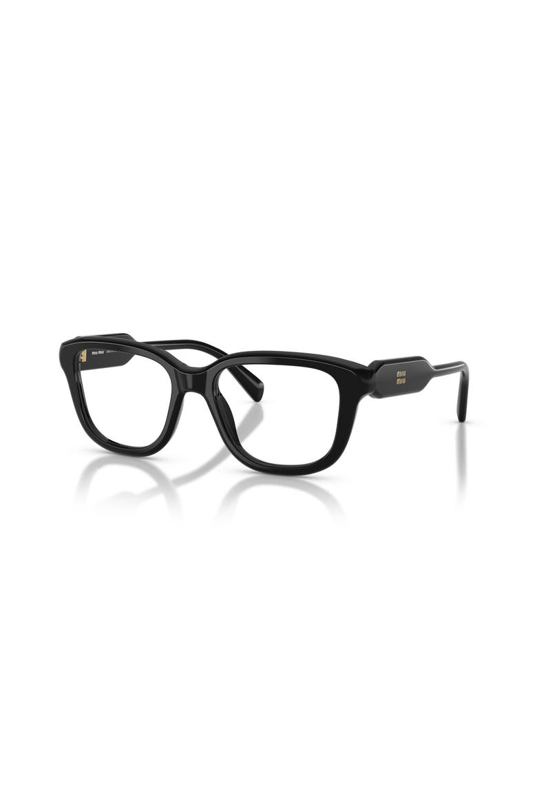 53mm Rectangle optical glasses, Main, color, Black